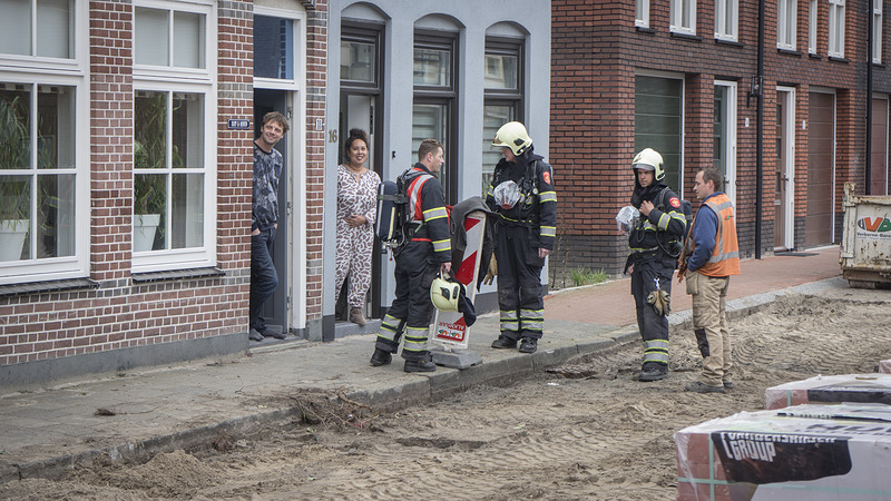 Gaslucht bij grondwerkzaamheden Baanpad