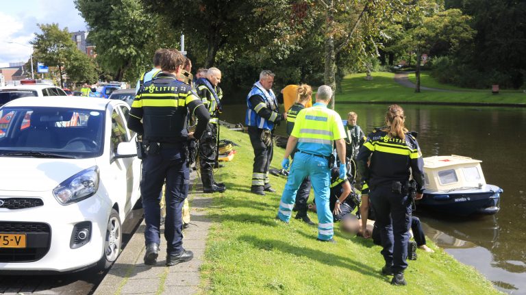 Verwarde man te water bij Geestersingel Alkmaar