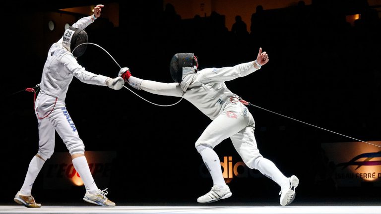 Internationaal schermtoernooi in Sportcomplex De Meent