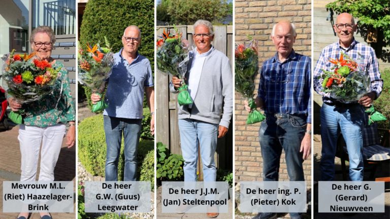 Locoburgemeester verrast vijf nieuwe Leden in de Orde van Oranje-Nassau