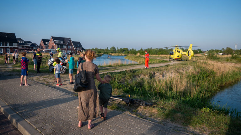 Traumaheli voor ongelukkig gevallen man in huis aan H. Heijermansstraat