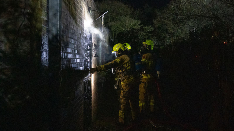 Nachtelijke brand bij woning aan Kerkbrink in Groet