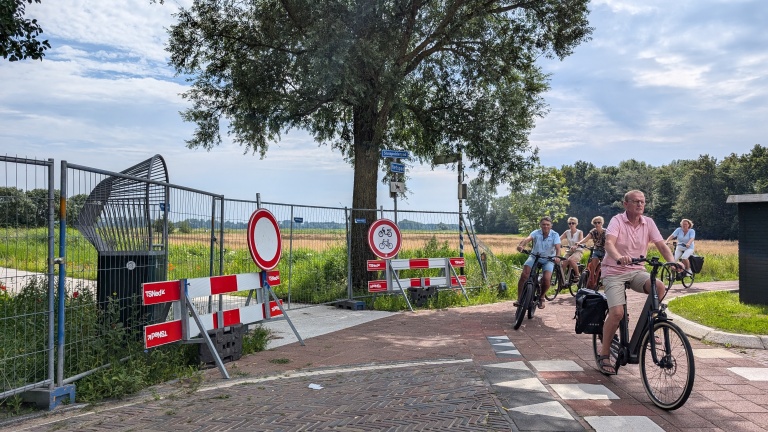 Sluispolder fietspad gaat komende week open, maar eerst maken de wethouders een proefritje
