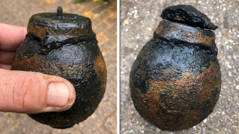 Johan overspoeld met suggesties voor opgegraven metalen bol: “Echt hartstikke leuk”