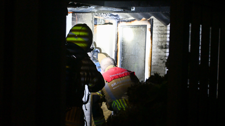 Nachtelijke brand in schuur aan Hornwaard in Alkmaar