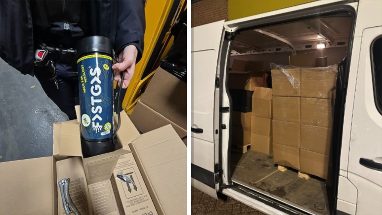 Politie Heerhugowaard vindt meer dan 900 lachgasflessen, Amsterdammer opgepakt