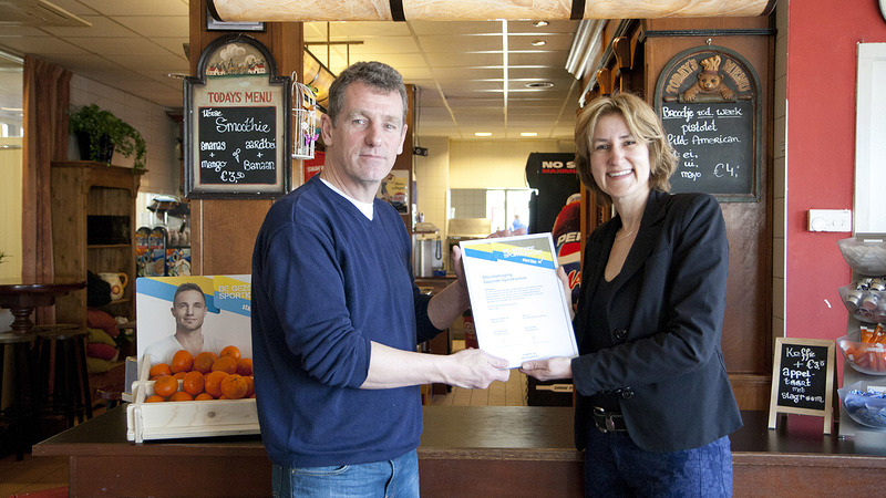 Horeca Hoornse Vaart ontvangt steunbetuiging De Gezonde Sportkantine